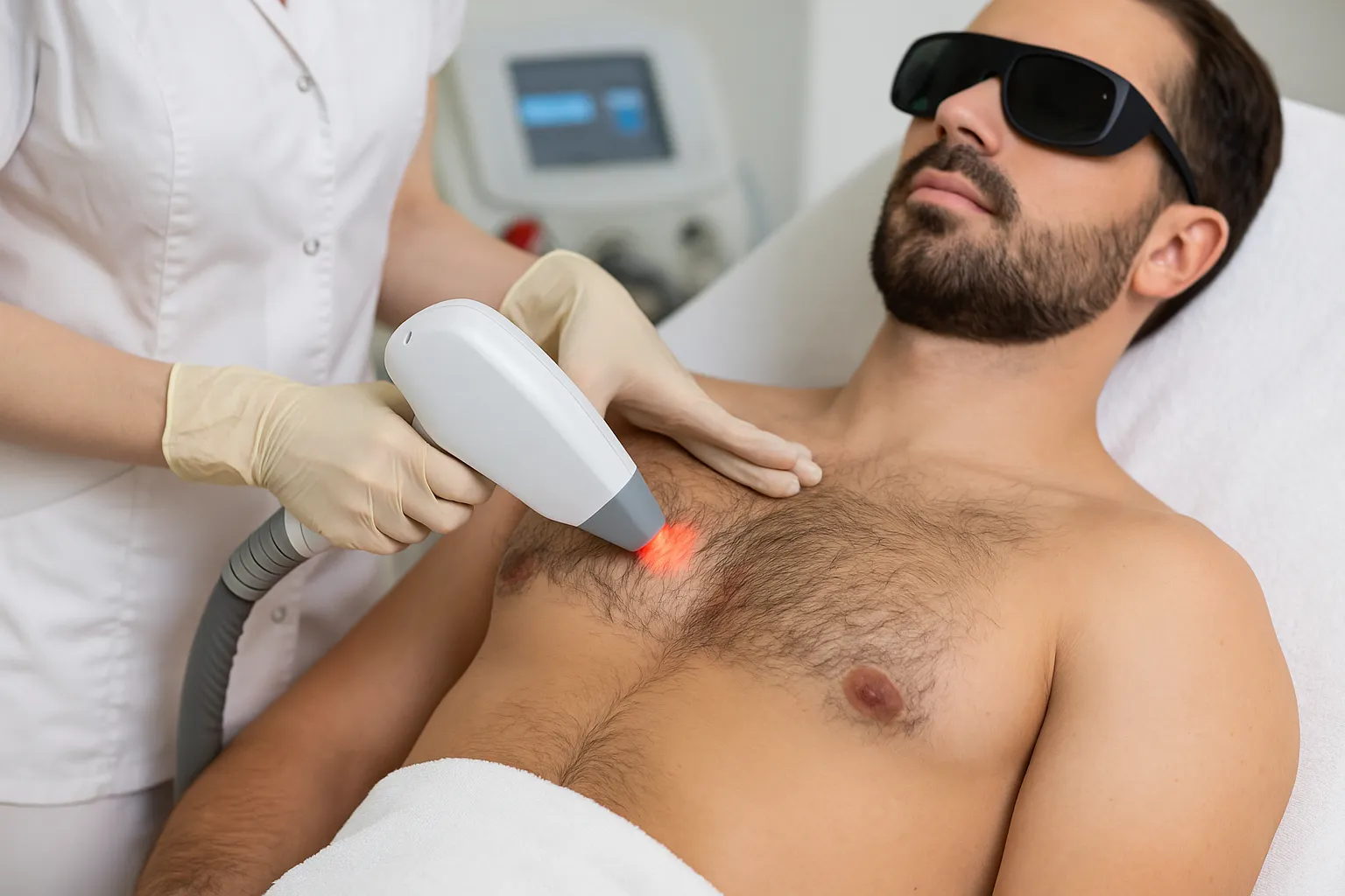 Full Chest Laser Hair Removal for Men in Dubai