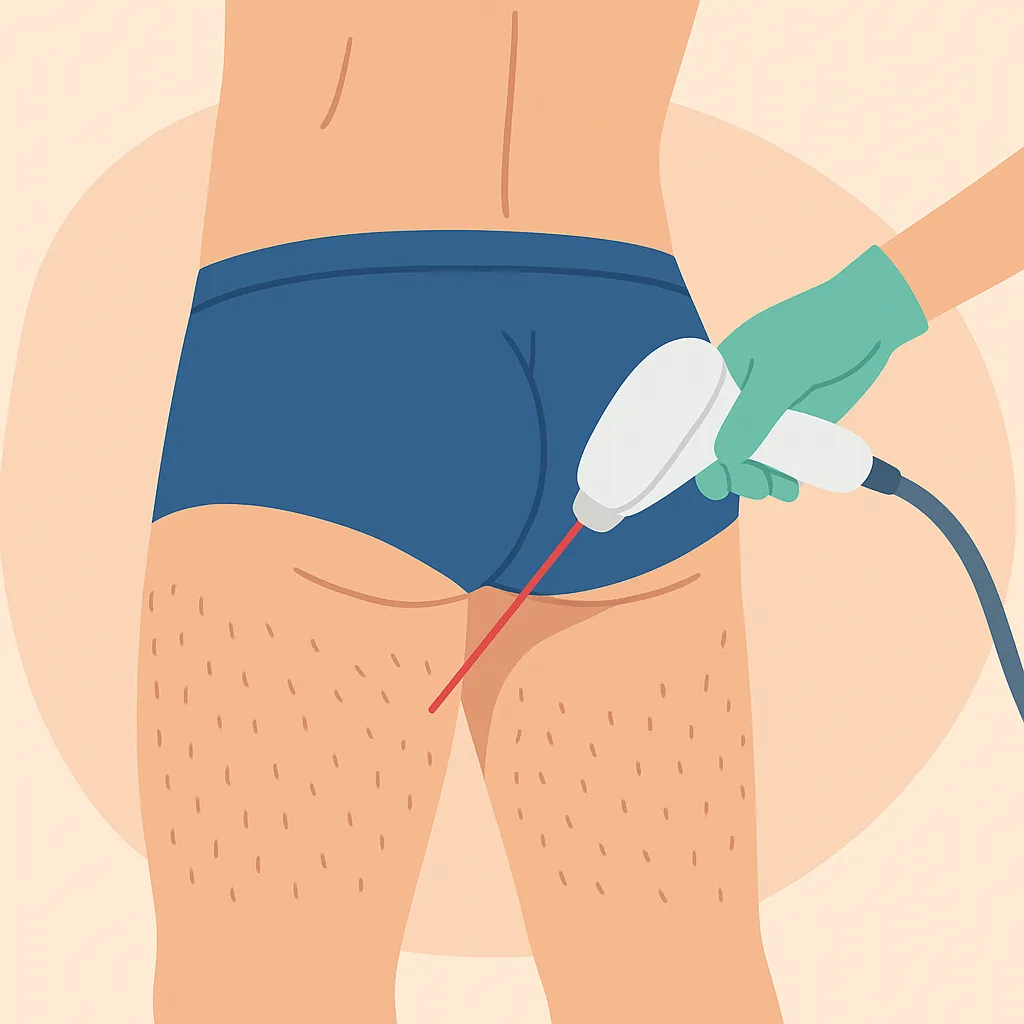 Laser Buttocks Hair Removal for Men in Dubai