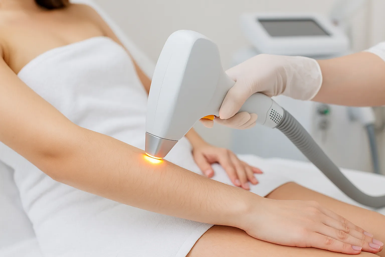 Laser Lower Arms Hair Removal for Women in Dubai