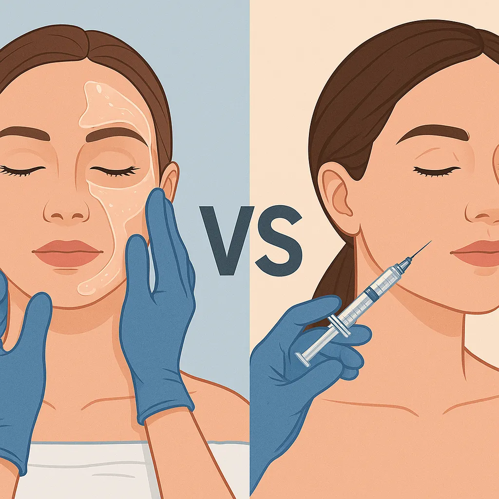 التقشير الكيميائي أم الفيلر