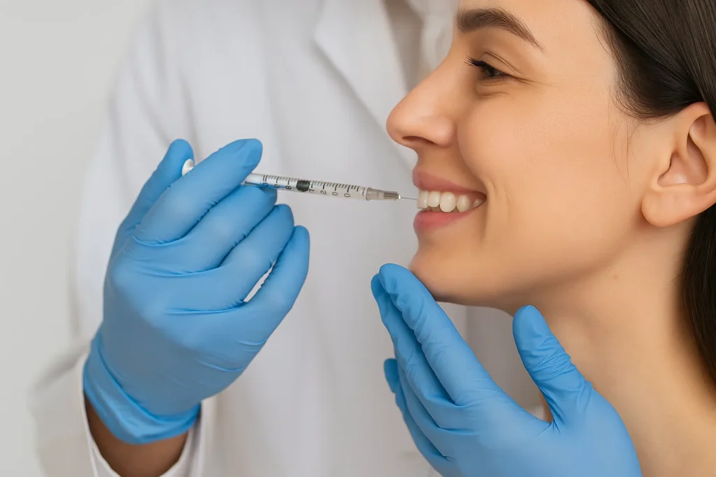 علاج الابتسامة اللثوية بالفيلر