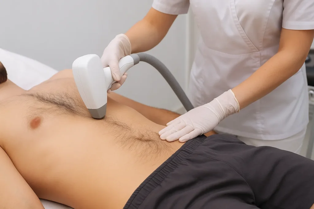 Belly Line Laser Hair Removal for Men in Dubai