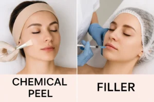 التقشير الكيميائي أم الفيلر